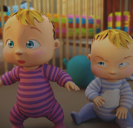 Newborn Twin Baby Mother
